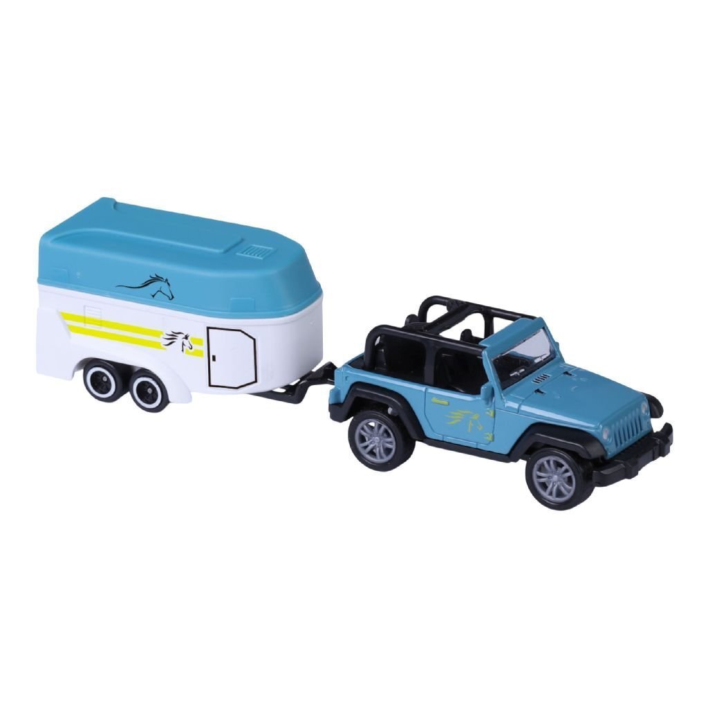 City Car Collection Die-Cast Pick-Up Met Paardentrailer 1:50 Assorti