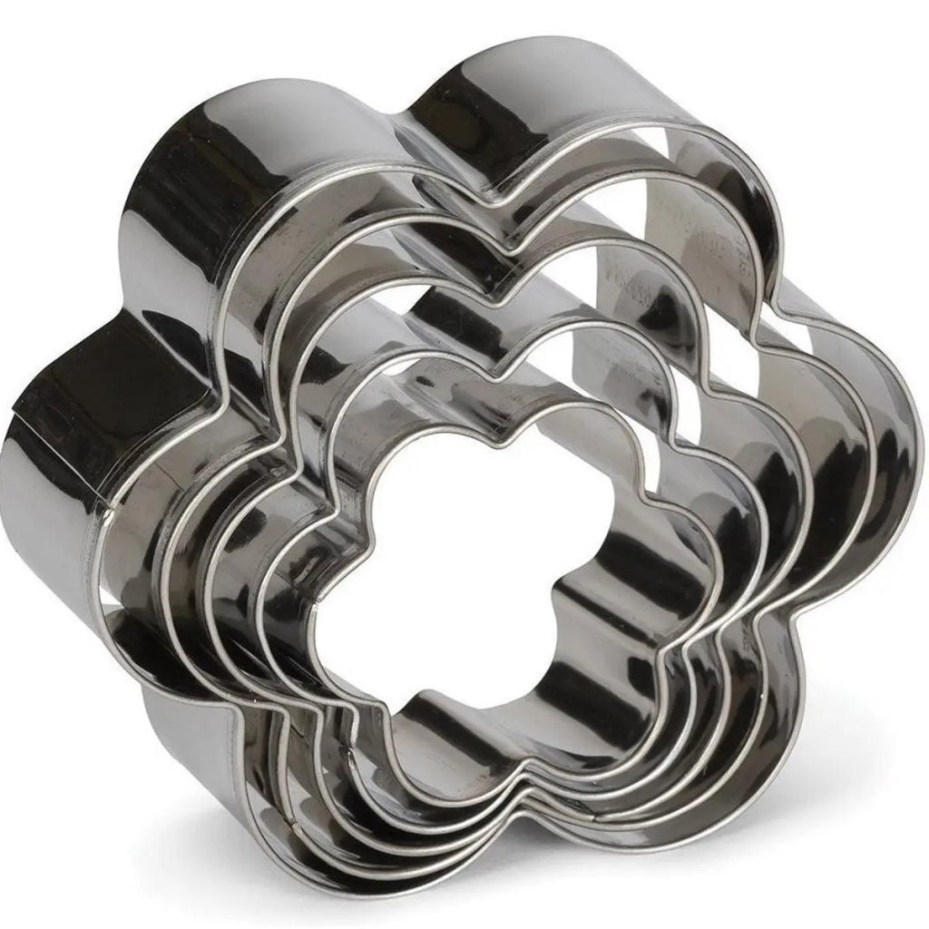 Patisse Set Uitsteekvormen Bloem 4-8 Cm 5 Stuks Rvs