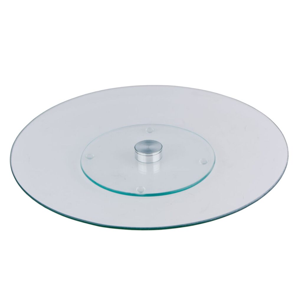 Overige Merken Lazy Susan Glazen Draaibare Serveerschaal 30 Cm Transparant