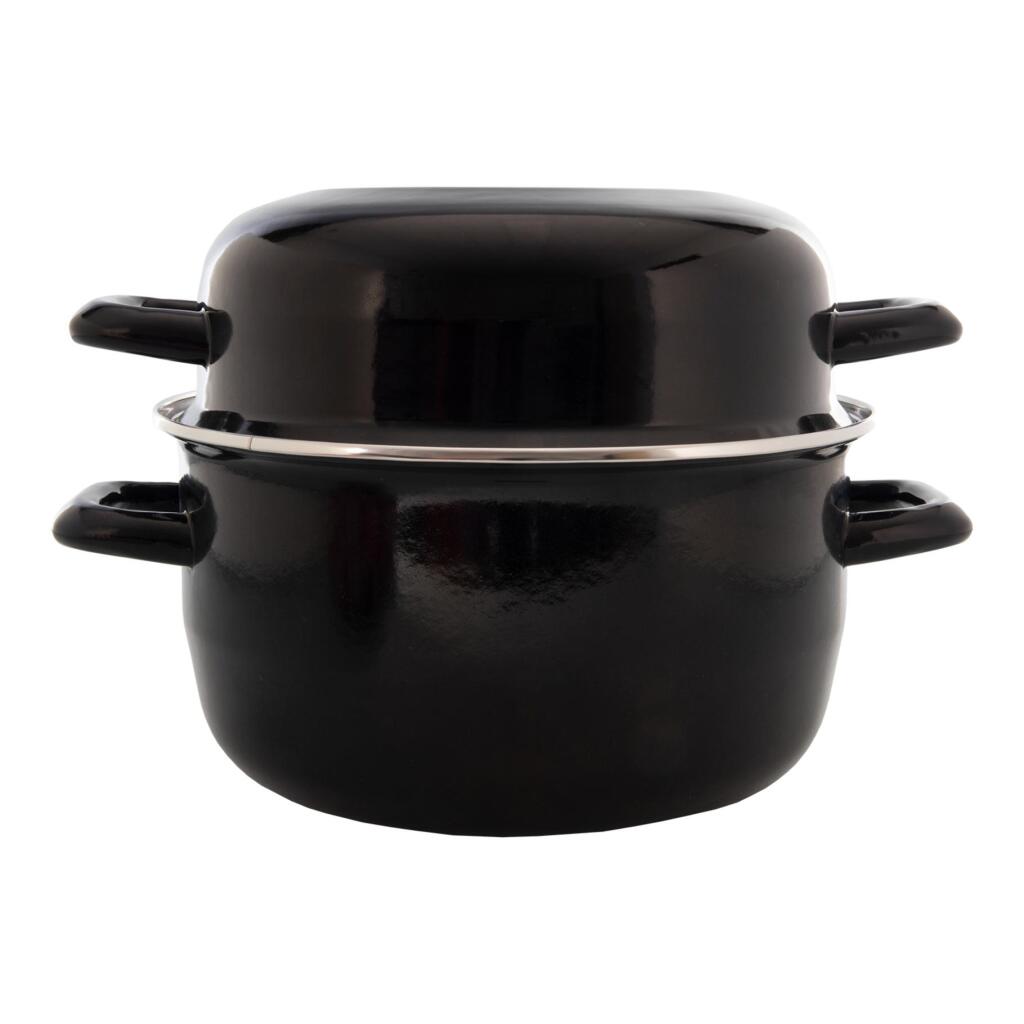 Imperial Collection Mosselpan Emaille 24 Cm Zwart
