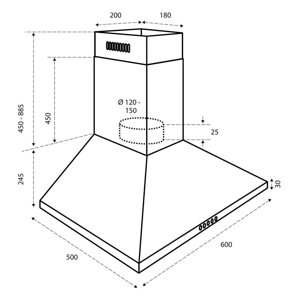 Inventum Akp6000Rvs Afzuigkap Rvs