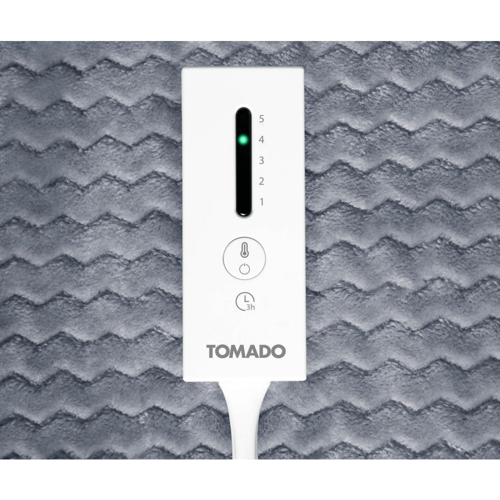 Tomado Teb1803G Elektrische Omslagdeken 180X130 Cm Grijs/Fleece