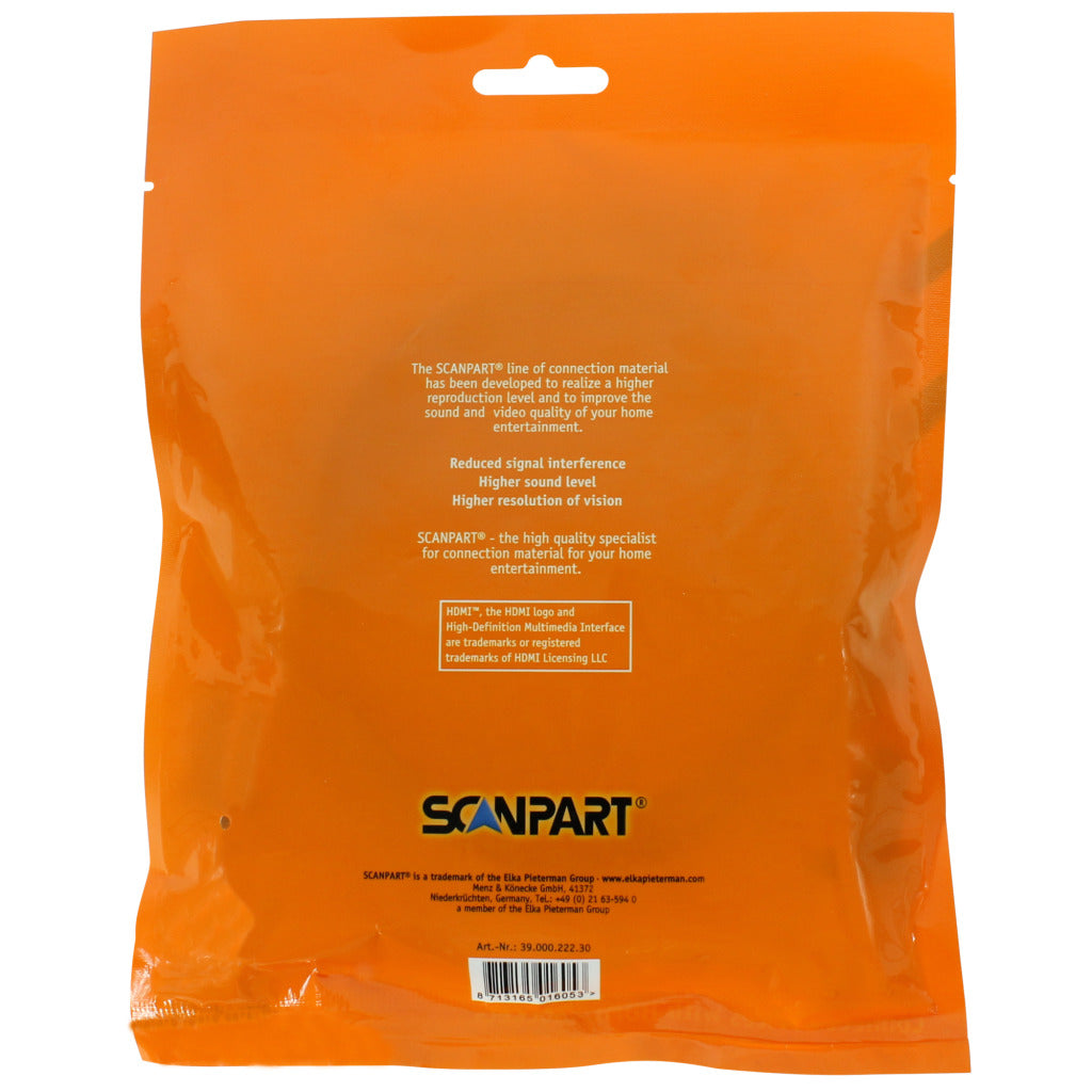 Scanpart Hdmi Kabel 3 M Oranje/Zwart