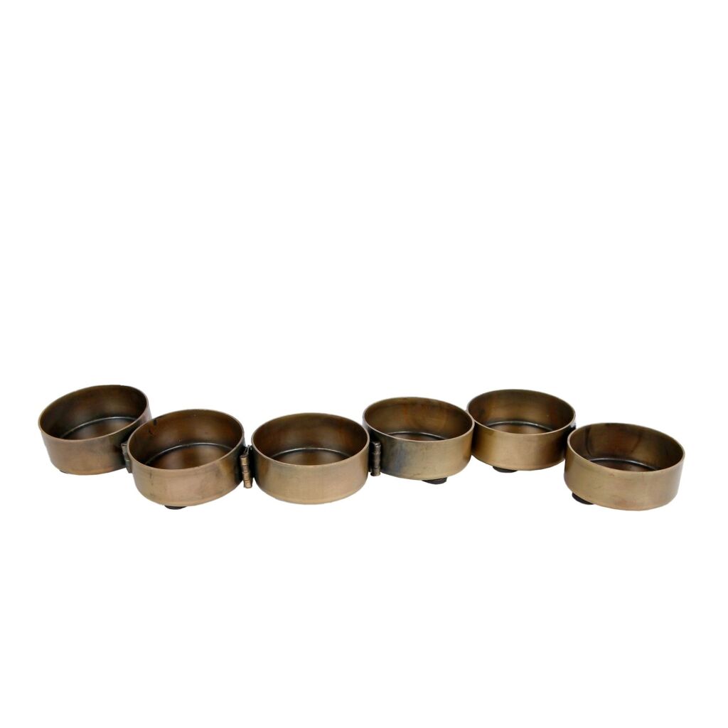 Overige Merken Metalen Theelichthouder 33X4X2 Cm Goud