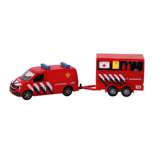 Kids Fun Kids Globe Traffic Volkswagen Transporter Brandweer + Aanhanger Nl