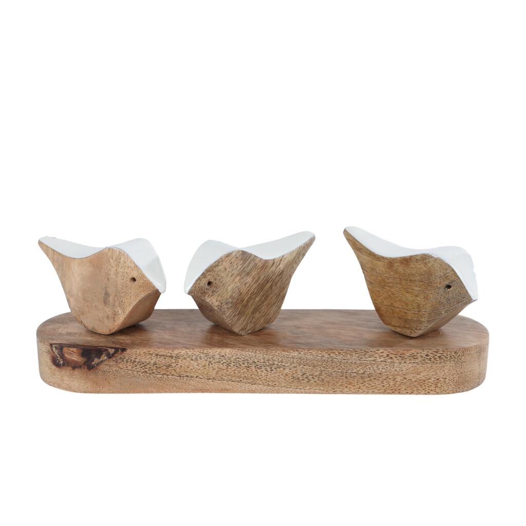 Overige Merken Houten Sculptuur Birds 22X5.5X6.5 Cm