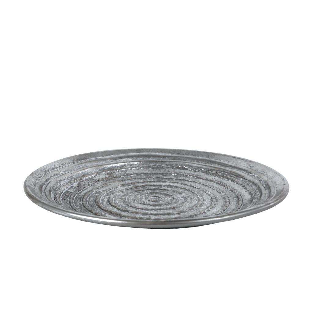 Overige Merken Metalen Dienblad Ceara 39X39X2 Cm Zilver