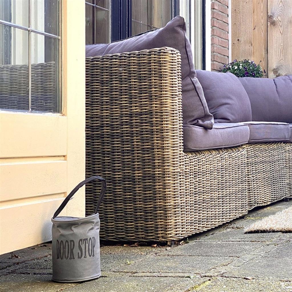 Esschert Design Deurstopper Met Handvat 13X27 Cm Grijs