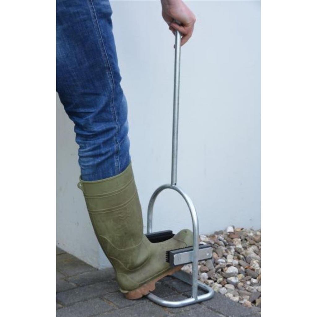 Esschert Design Schoenschraper Met Borstel 78.5 Cm Zilver