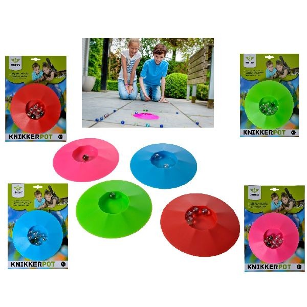 Knikkerpot Klein 17cm + 6 Knikkers Assorti Voorradig 2 - 3 werkdagen