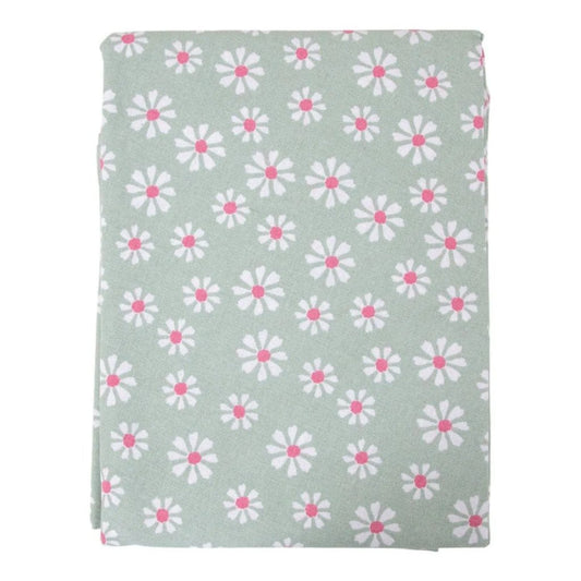 Linen&More Linen&Amp;More Daisy Flowers Tafelkleed 160 Cm Groen/Katoen