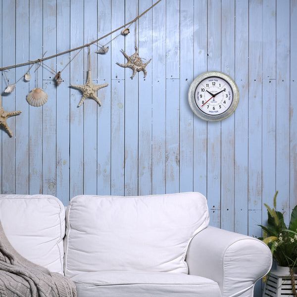 Nextime Ne-4321Wi Tide Getijdenklok 22 Cm Wit/Metaal