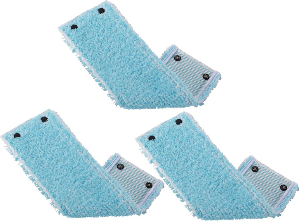 Leifheit Clean Twist M/Combi Clean M Vloerwisser Vervangingsdoek Met Drukknoppen Super Soft 33 Cm Set Van 3