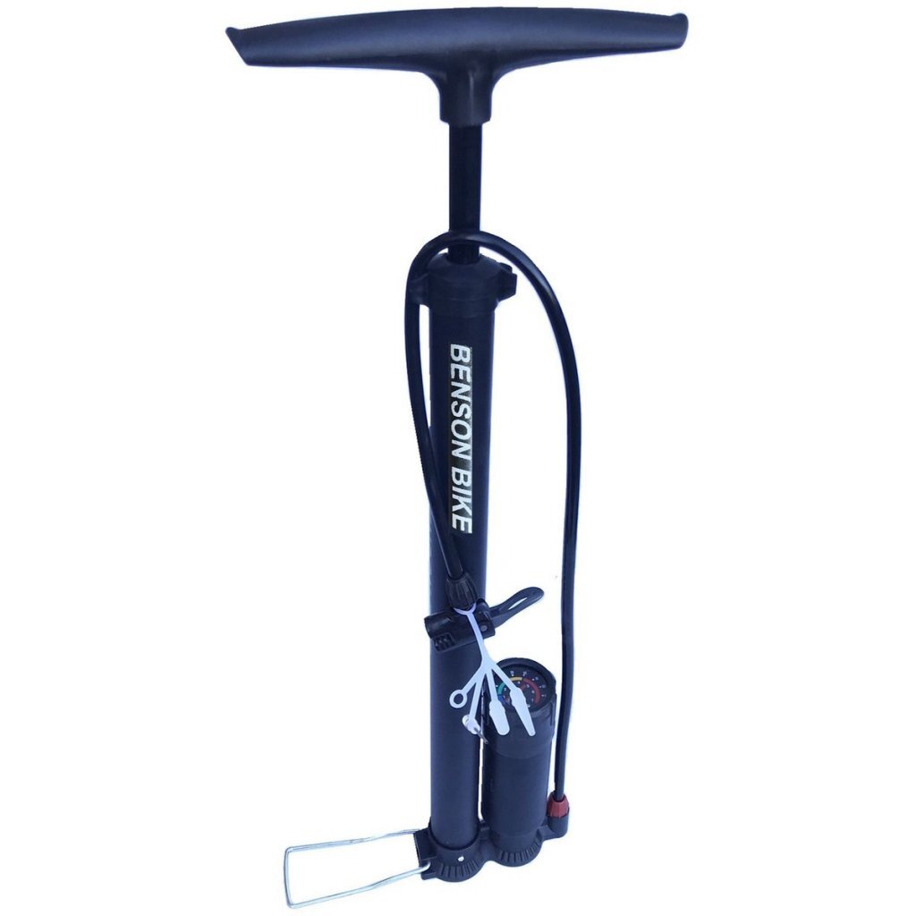 Benson Fietspomp + Manometer Donkerblauw