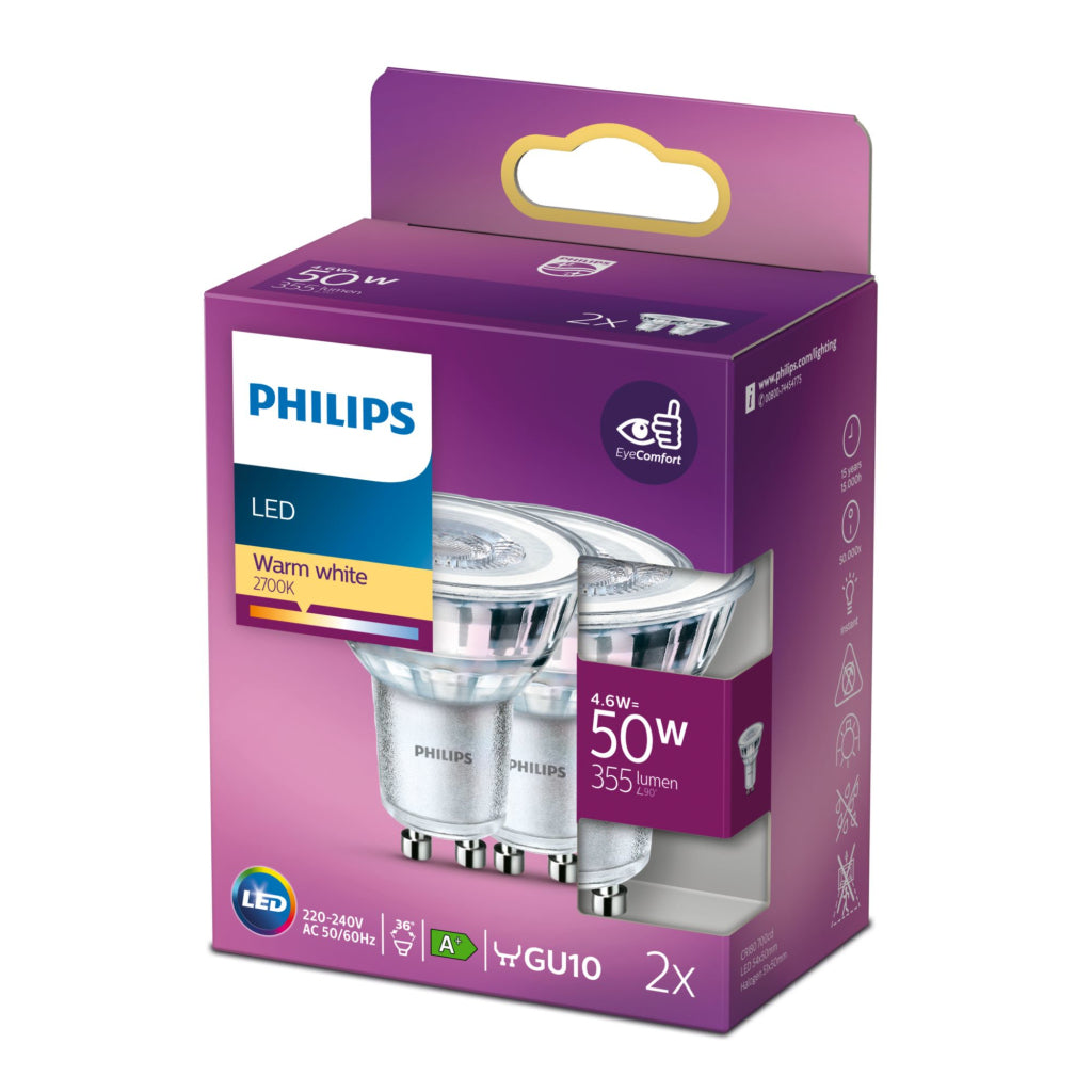 Philips Led Spot 50W Gu10 Warm Wit