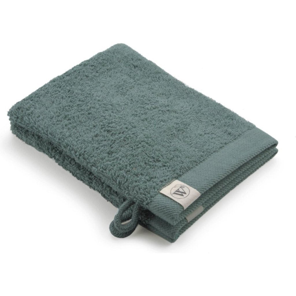 Walra Washand 16X21 Cm 2 Stuks Gerecycled Katoen/Donkergroen
