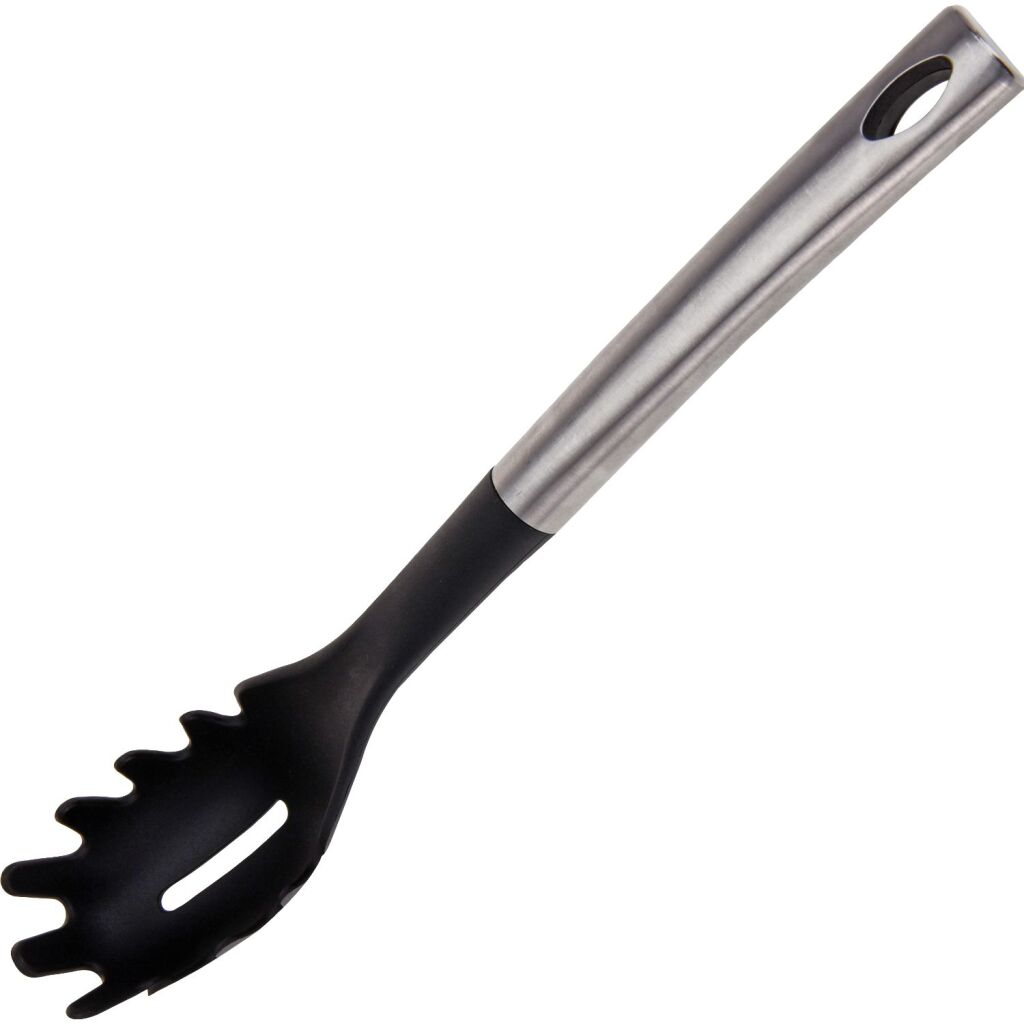 Excellent Houseware Spaghettilepel 33 Cm Rvs/Zwart/Nylon