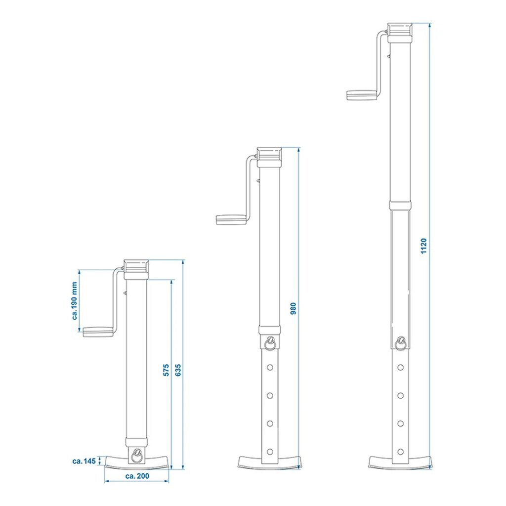 Proplus Heavy Duty Steunpoot Uitdraaibaar Sh64/3500 Kg