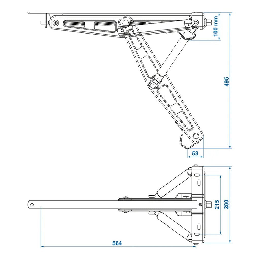 Proplus Caravanhoeksteun 1100 Kg Verzinkt Staal