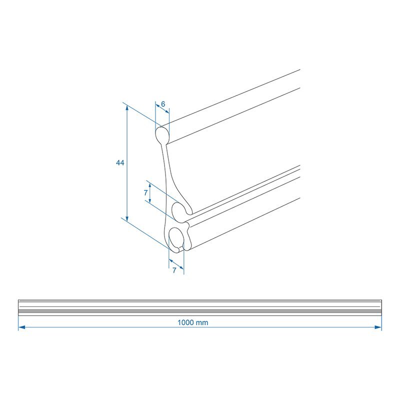 Proplus Railverdubbelaar Duo-Keder 100 Cm