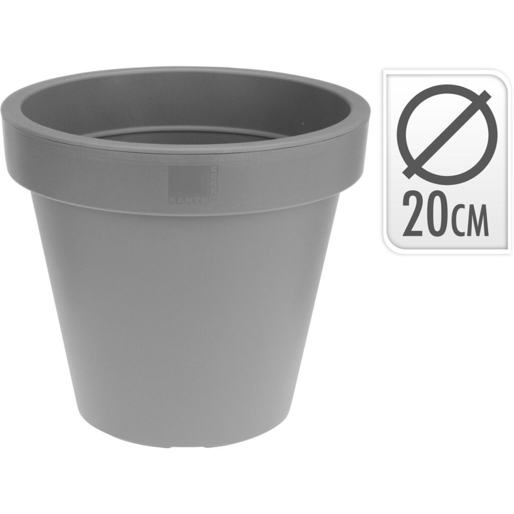 Overige Merken Ecken &Amp; Kanten Bloempot 20X18 Cm Plastic/Grijs