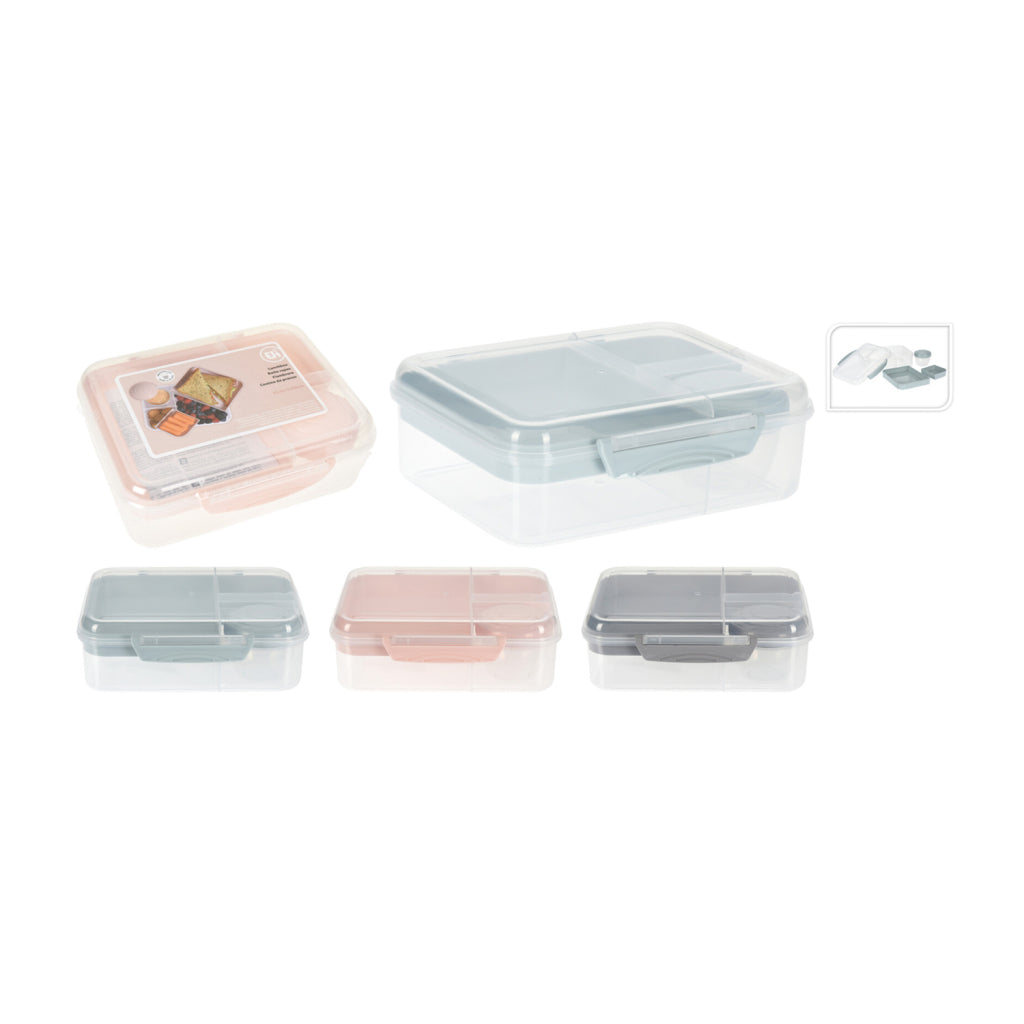 Excellent Houseware Lunchbox Met Dressingbeker Assorti