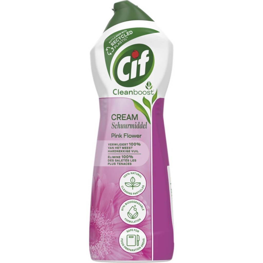 Overige Merken Cif Schuurmiddel Cream Pink Flower 750 Ml