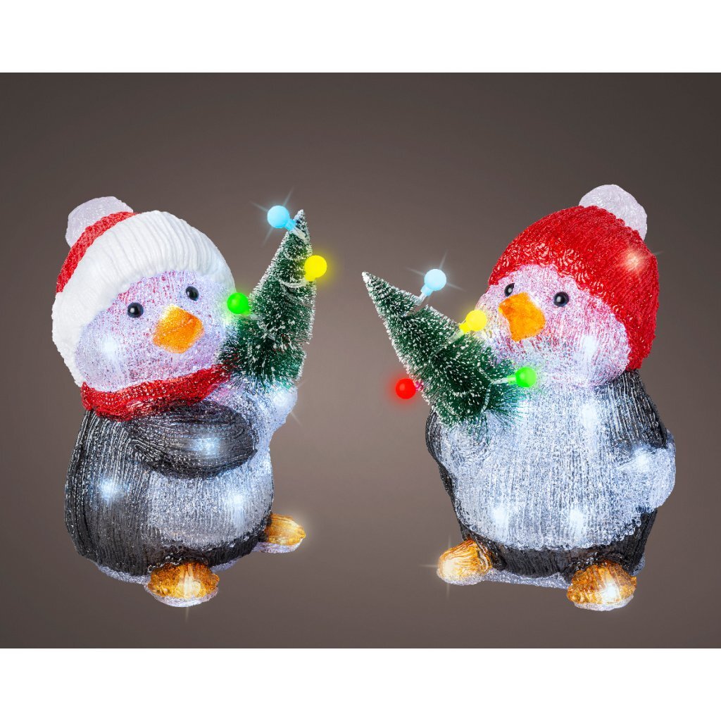 Overige Merken Decoratie Led PinguÏN 17X17.5X26 Cm Acryl Assorti