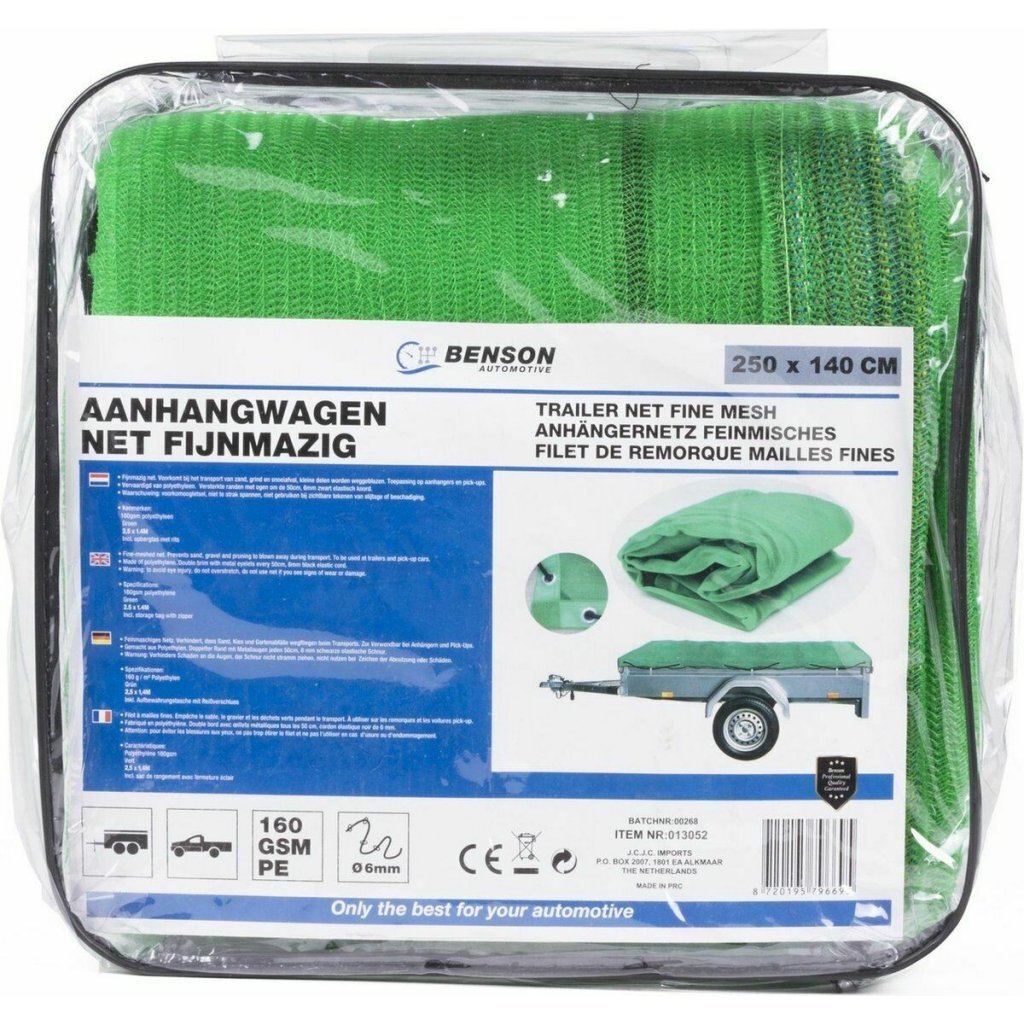 Benson Aanhangwagen Net Fijnmazig 250X140 Cm Groen