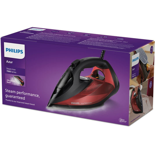 Philips Dst7022/40 7000 Series Hv-Stoomstrijkijzer Zwart/Rood