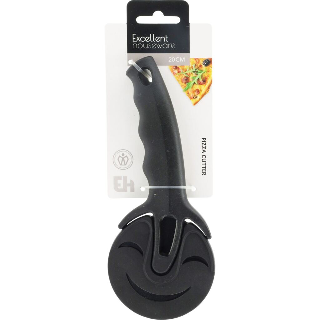 Excellent Houseware Pizzasnijder Rvs/Zwart