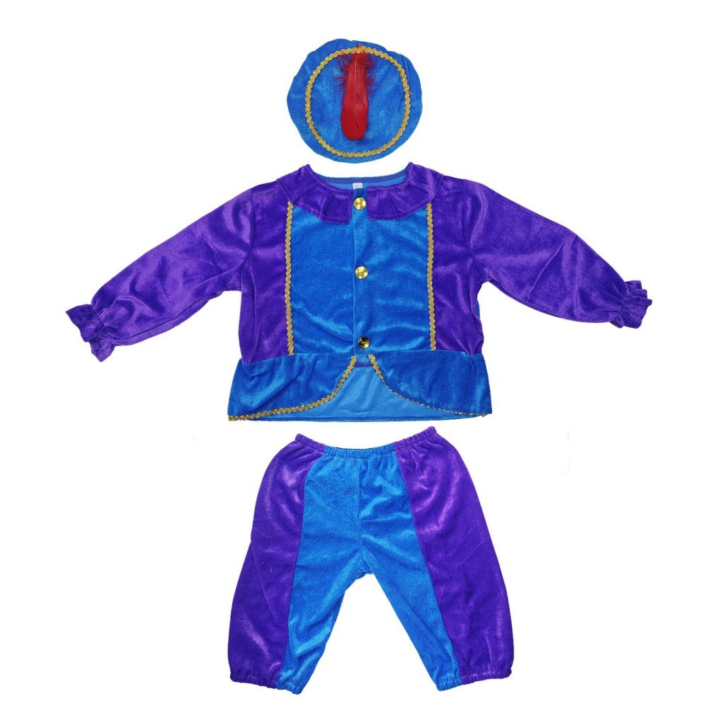Overige Merken Pietenpak 110-116 Paars/Blauw