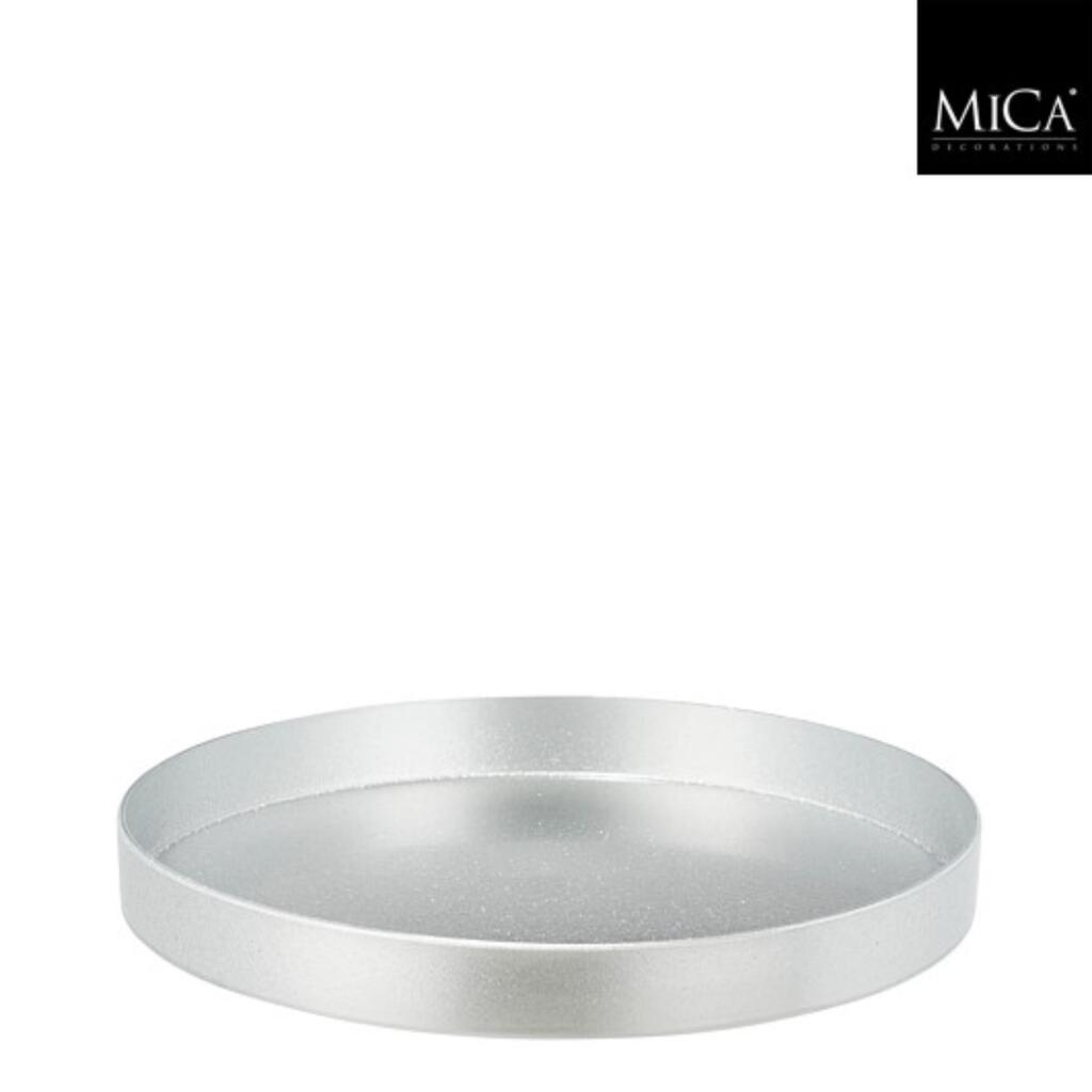 Mica Decorations Bord 3X27 Cm Recycled Plastic/Zilver