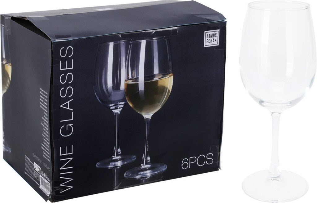 Overige Merken Wijnglazen 350 Ml 6 Stuks Transparant