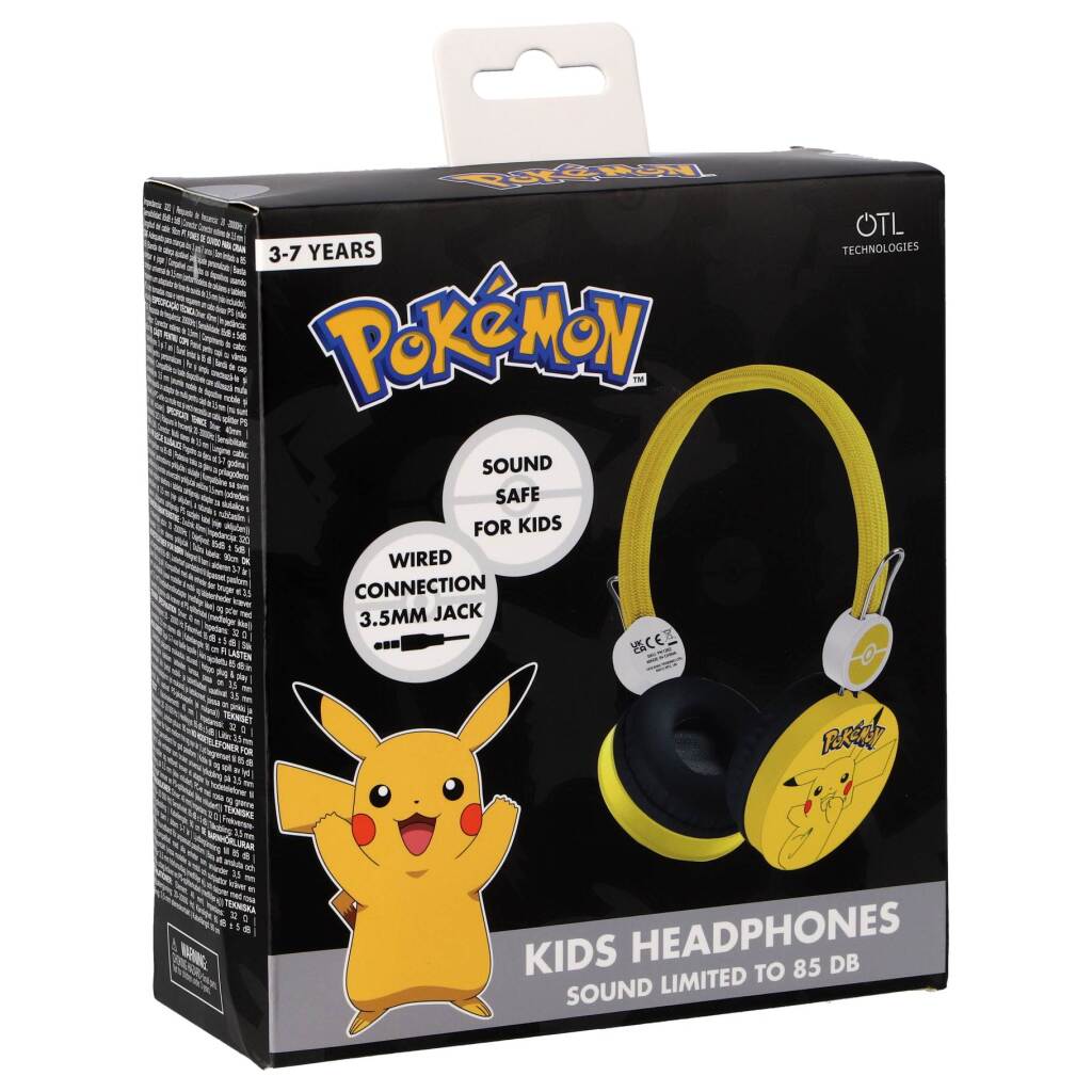 Pokémon Koptelefoon Geel Voorradig 1 - 2 werkdagen