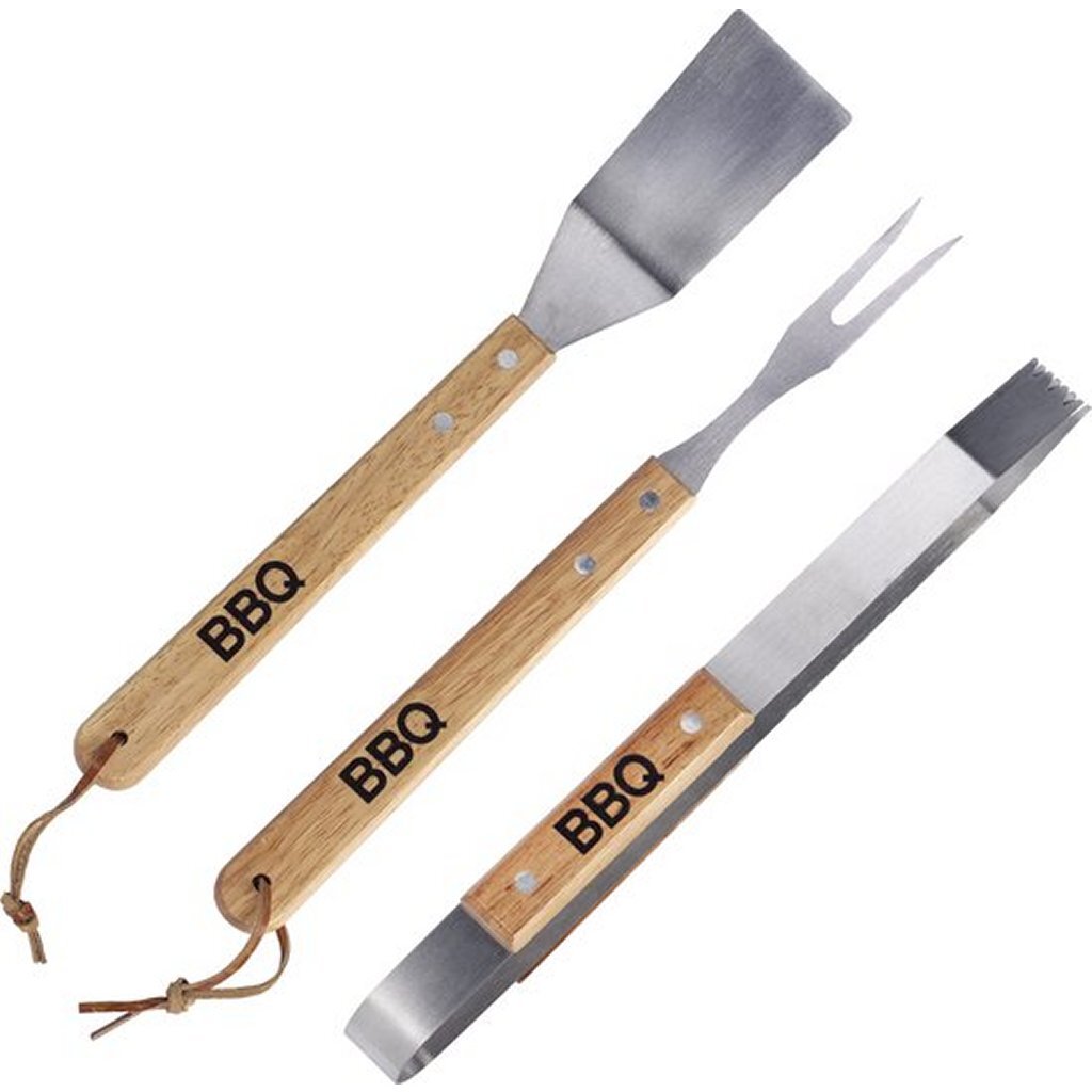 Benson Bbq Gereedschapset 3-Delig Hout/Rvs