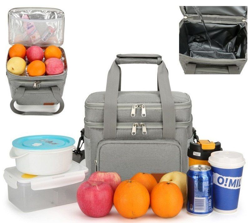 Ceruzo Geïsoleerde Koeltas - Lunchtas 14 Liter - Grijs