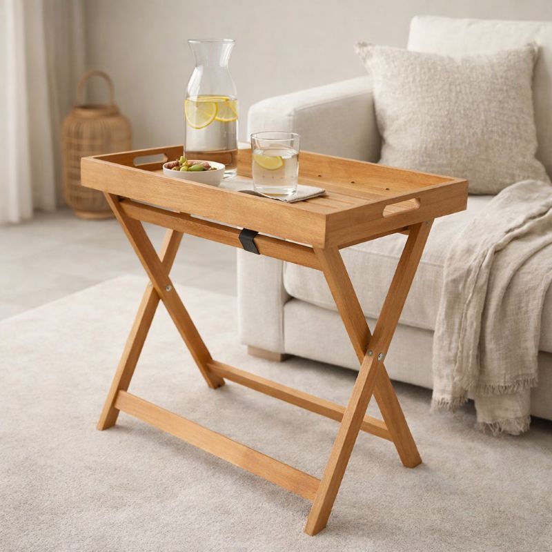 Ceruzo Bijzettafel Malibu - Inklapbaar Met Afneembaar Dienblad - 50 X 30 X 50 Cm