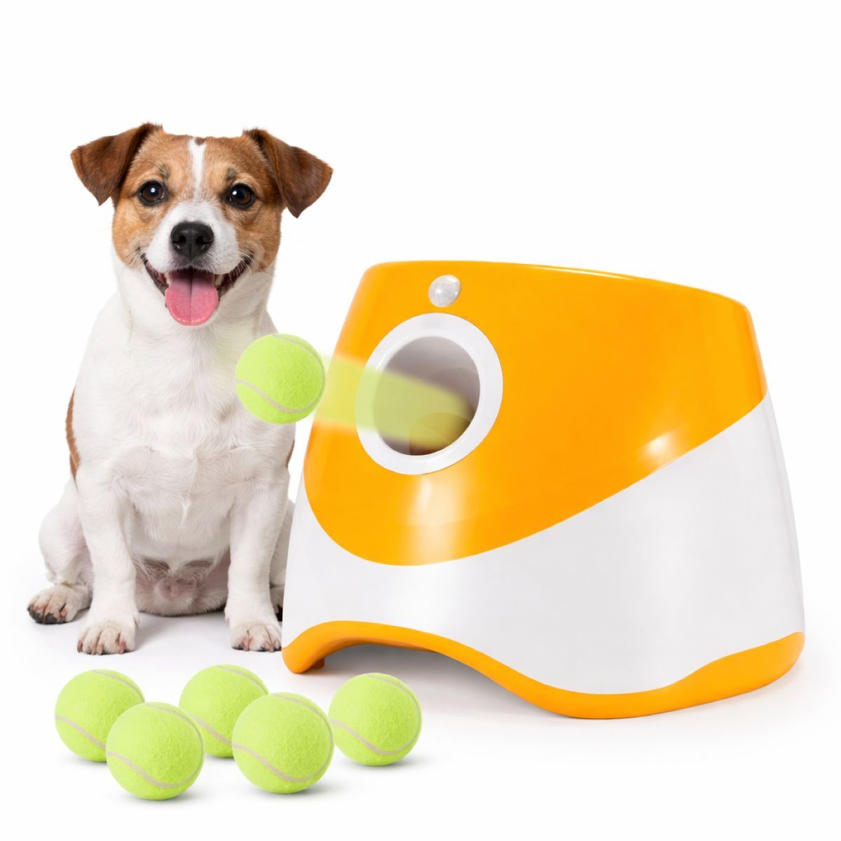Ceruzo Automatische Ballenwerper - Oplaadbaar - 3 Werpsafstanden - 6 Ballen