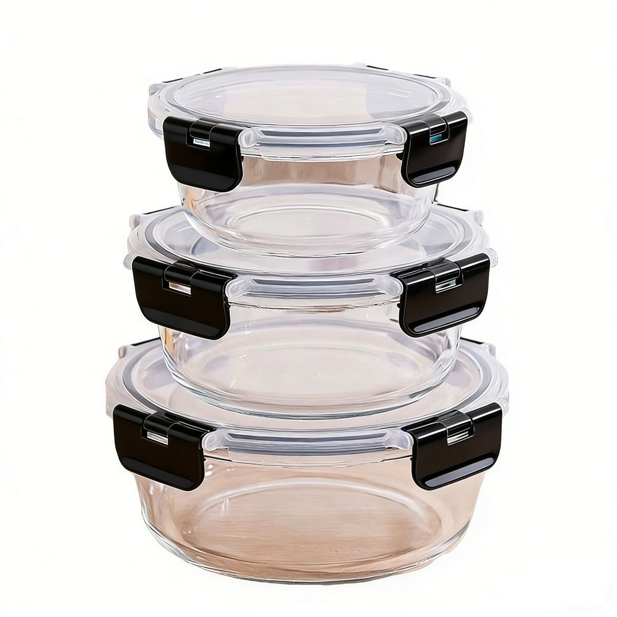Ceruzo Meal Prep Bakjes - 3 Stuks Vershoudbakjes - Glas