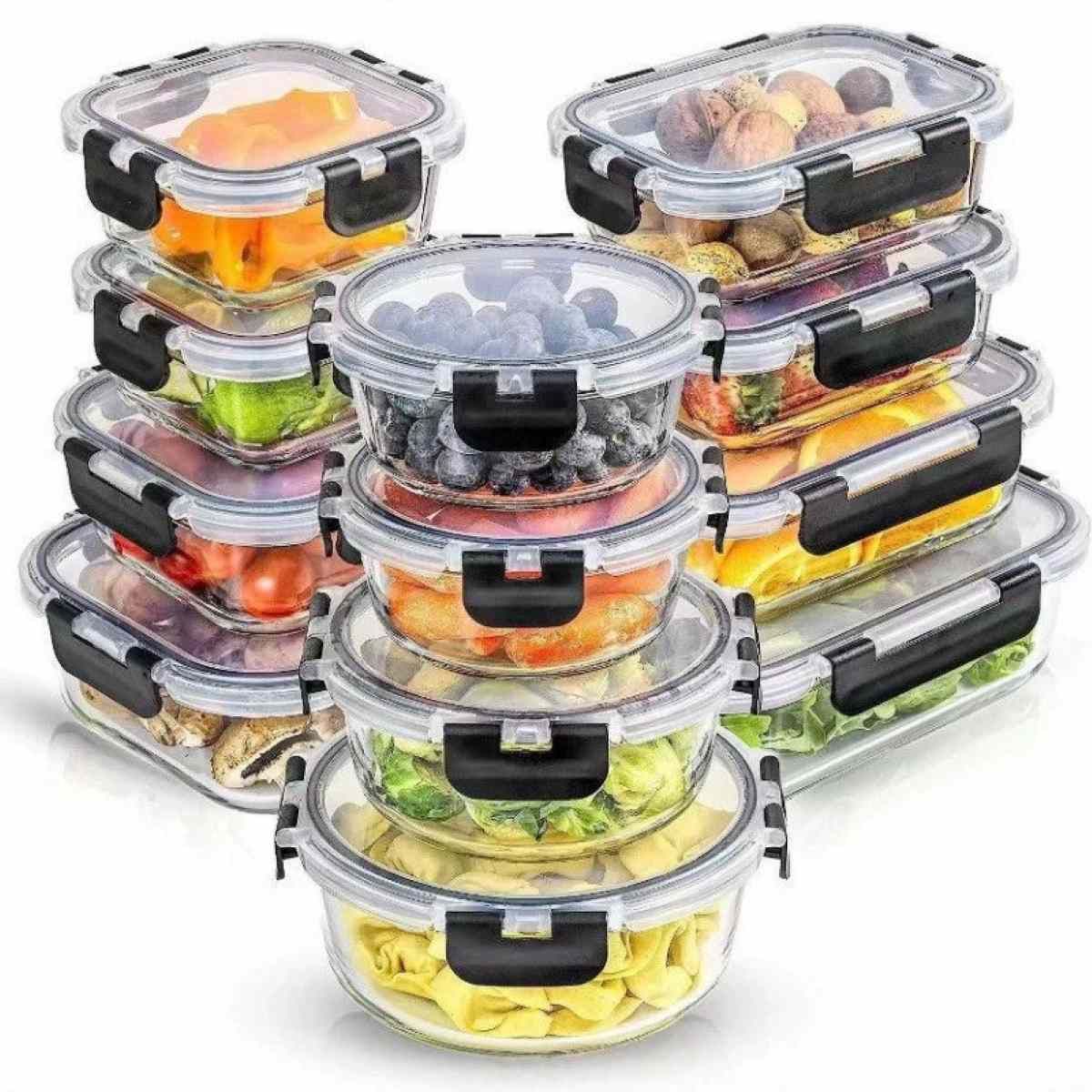 Ceruzo Meal Prep Bakjes - 12 Stuks Vershoudbakjes - Glas