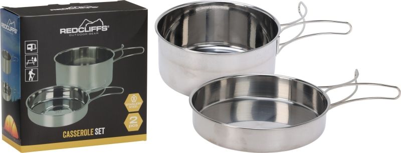 Redcliffs Kampeer Pannen - Rvs - 2 Stuks