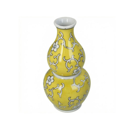 Yellow Porcelain Vase Ø10 ↑20,5 Cm