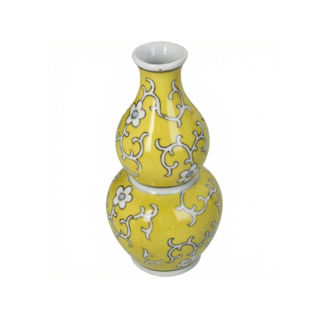 Yellow Porcelain Vase Ø10 ↑20,5 Cm