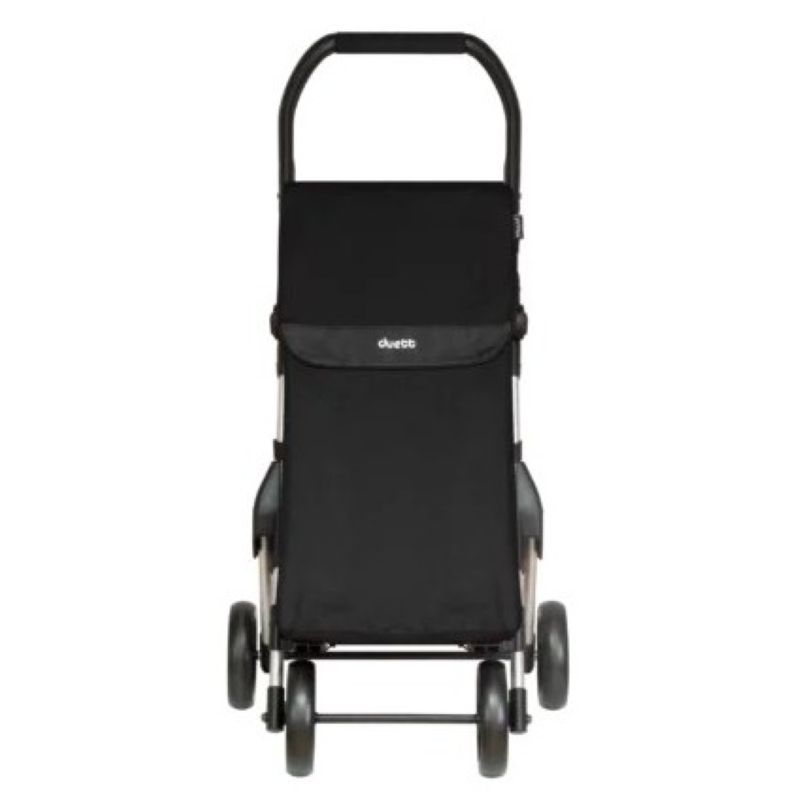 Duett Muuvi Up Zwart - Boodschappentrolley - Tasinhoud 46L - 4 Wielen - Opvouwbaar