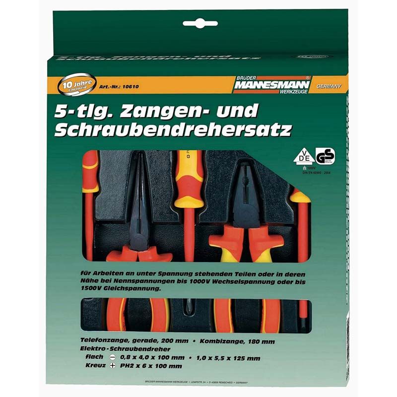 Brudermannesmann Brüder Mannesmann Vde Elektro-Gereedschapset (5 Dlg)