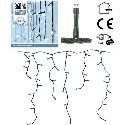 Ijspegel Verlichting - 360 Led's -12 Meter - Wit