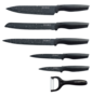 Royalty-Line RL-MB5: Non-Stick coating Knife Set 5PCS Zwart