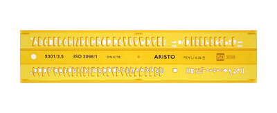 Aristo AR-5301/3 Lettersjabloon 3,5mm H-profiel Schriftvorm B Recht