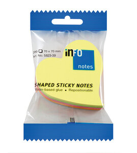 Info Notes IN-5823-39 Info Shaped Sticky Notes 68x68 'hart' Assorti 200 Vel